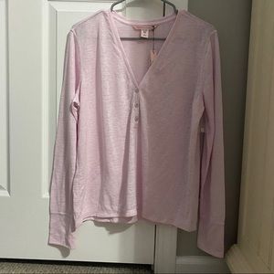 Victoria’s Secret Light Pink Sheer Pajama Top